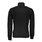 Schwarzer Polyamid-Herrenpullover