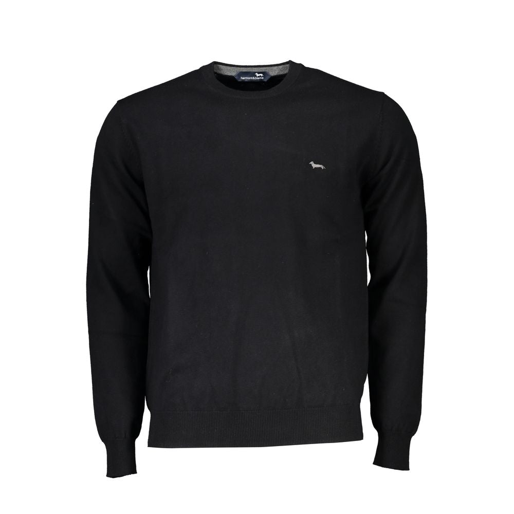 Herrenpullover aus schwarzer Baumwolle