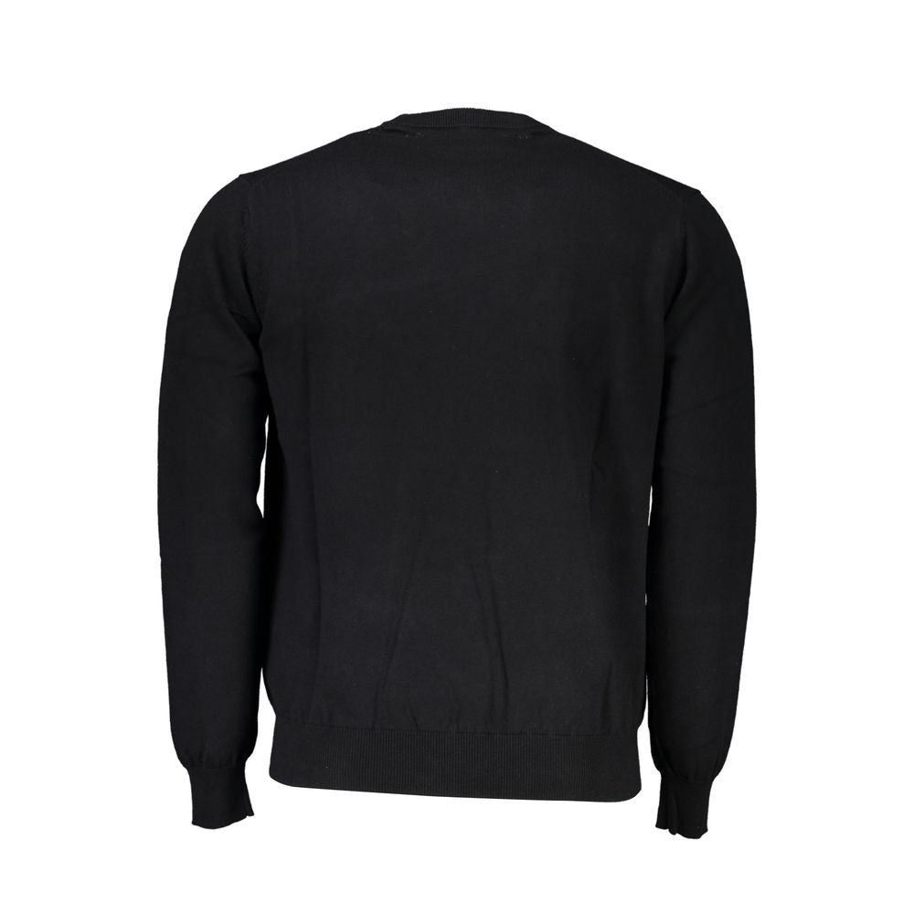 Herrenpullover aus schwarzer Baumwolle