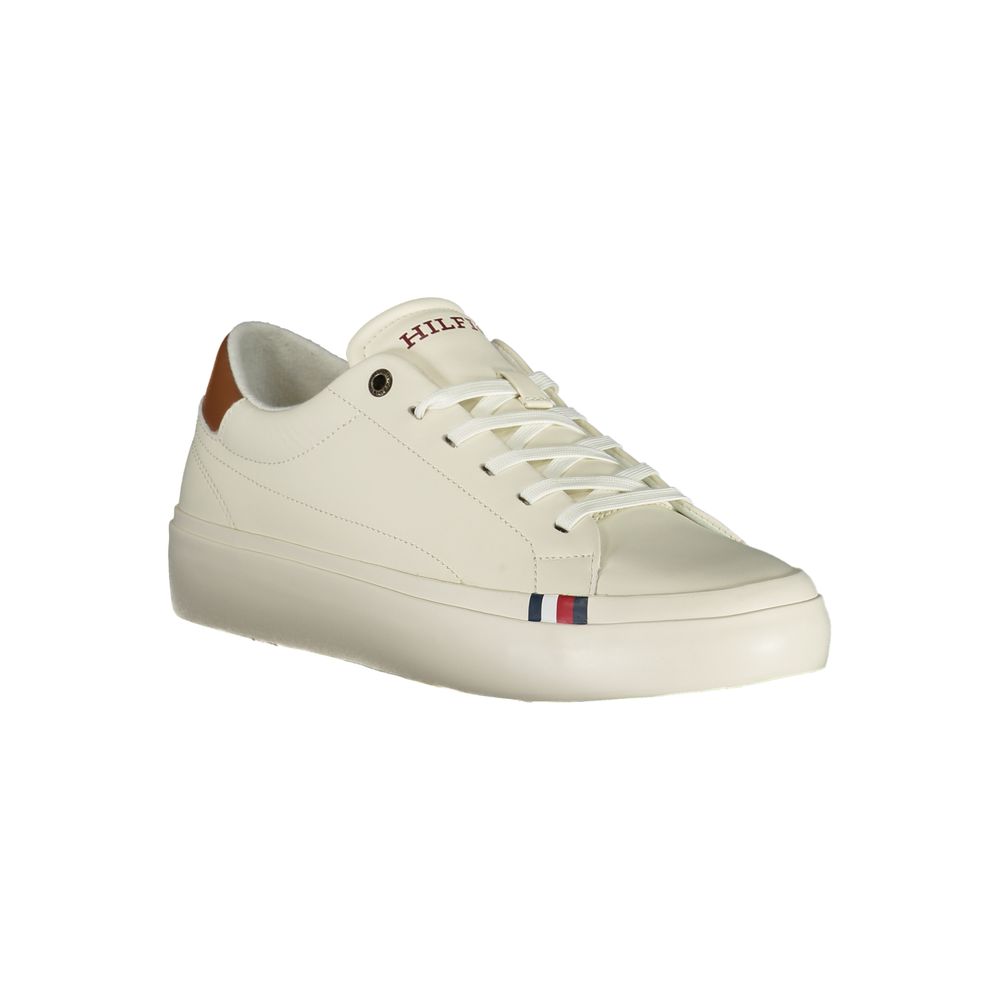 White Polyurethane Men's Sneaker