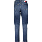 Blu Cotton Women Jeans Slim Ankle