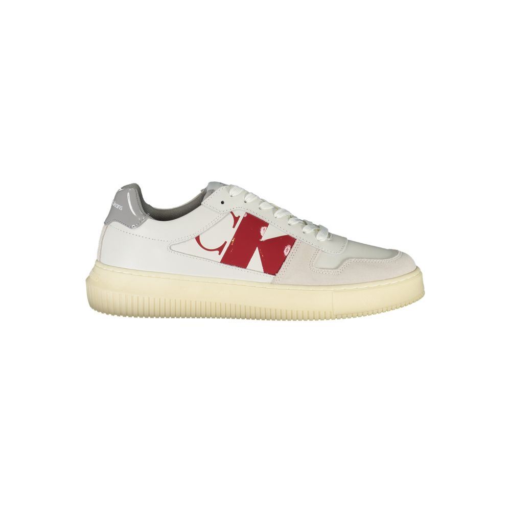 Weiß Leder Herren Sneaker