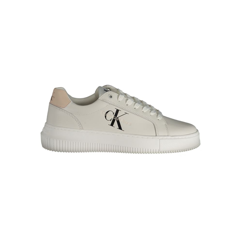 Weiße Polyurethan Damen Sneaker