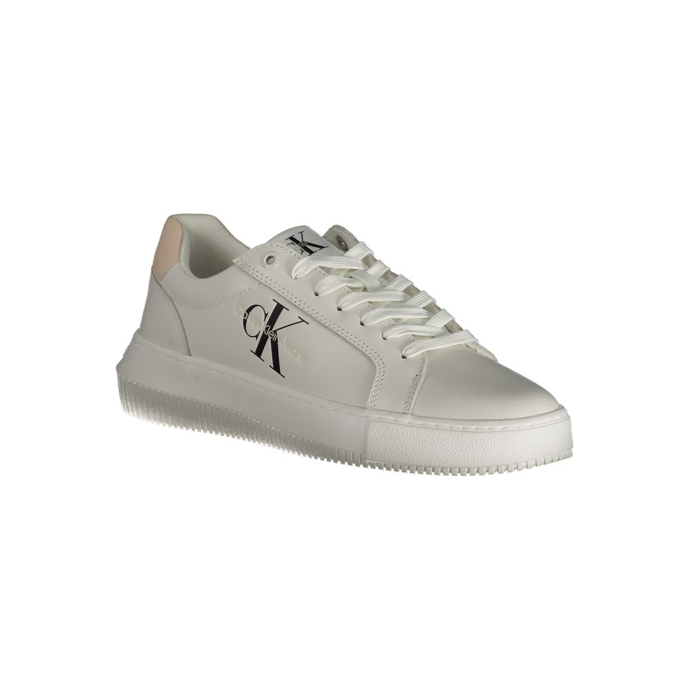 Weiße Polyurethan Damen Sneaker