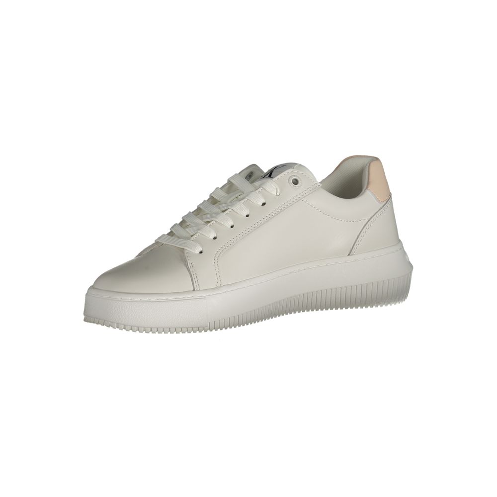 Weiße Polyurethan Damen Sneaker