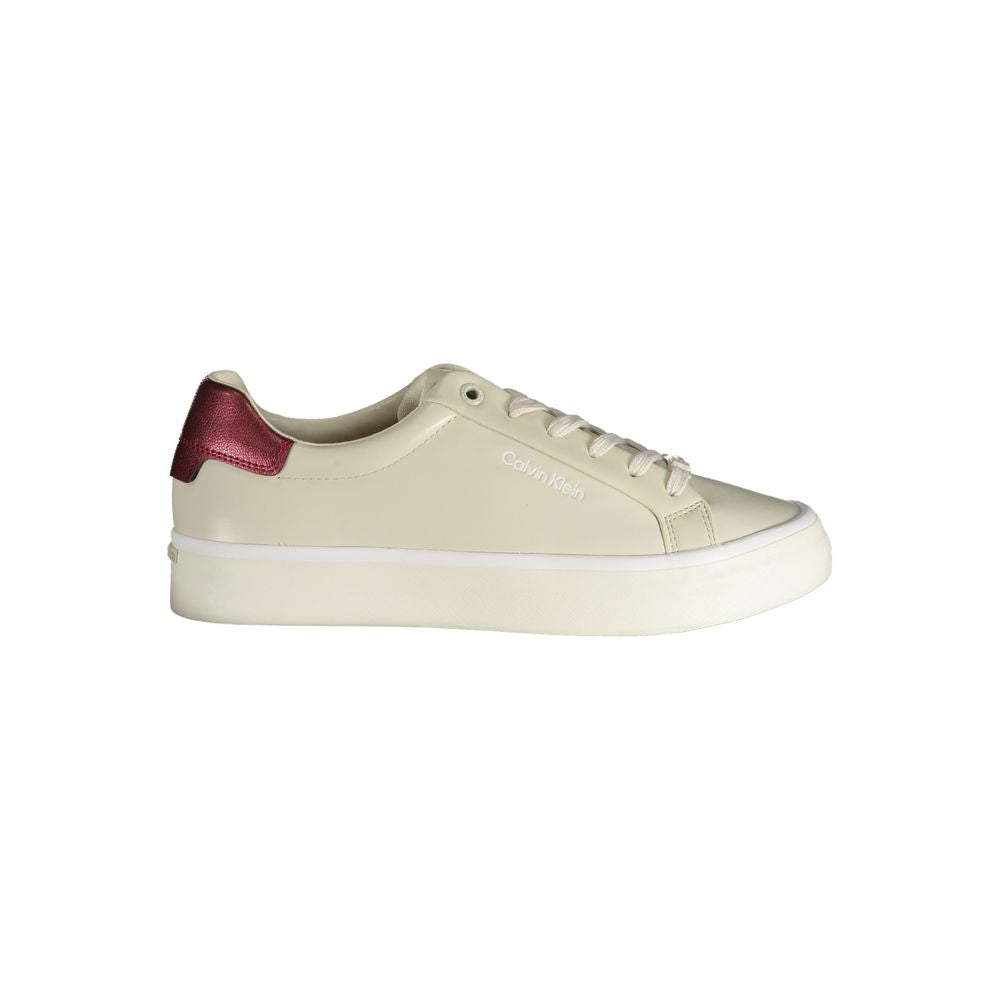 Beige Leather Women's Sneaker