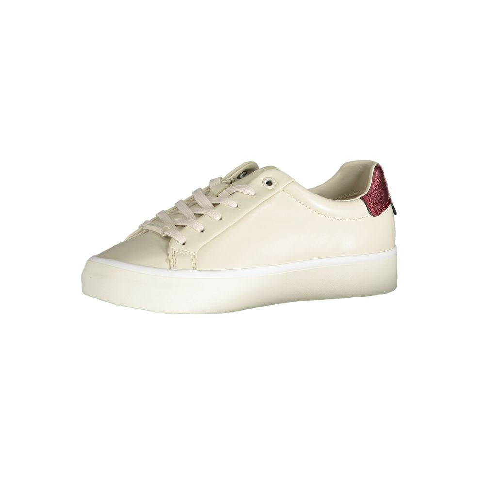 Beige Leather Women's Sneaker