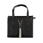 Nero Polyurethane Women's Bag with Handles and Shoulder Strap