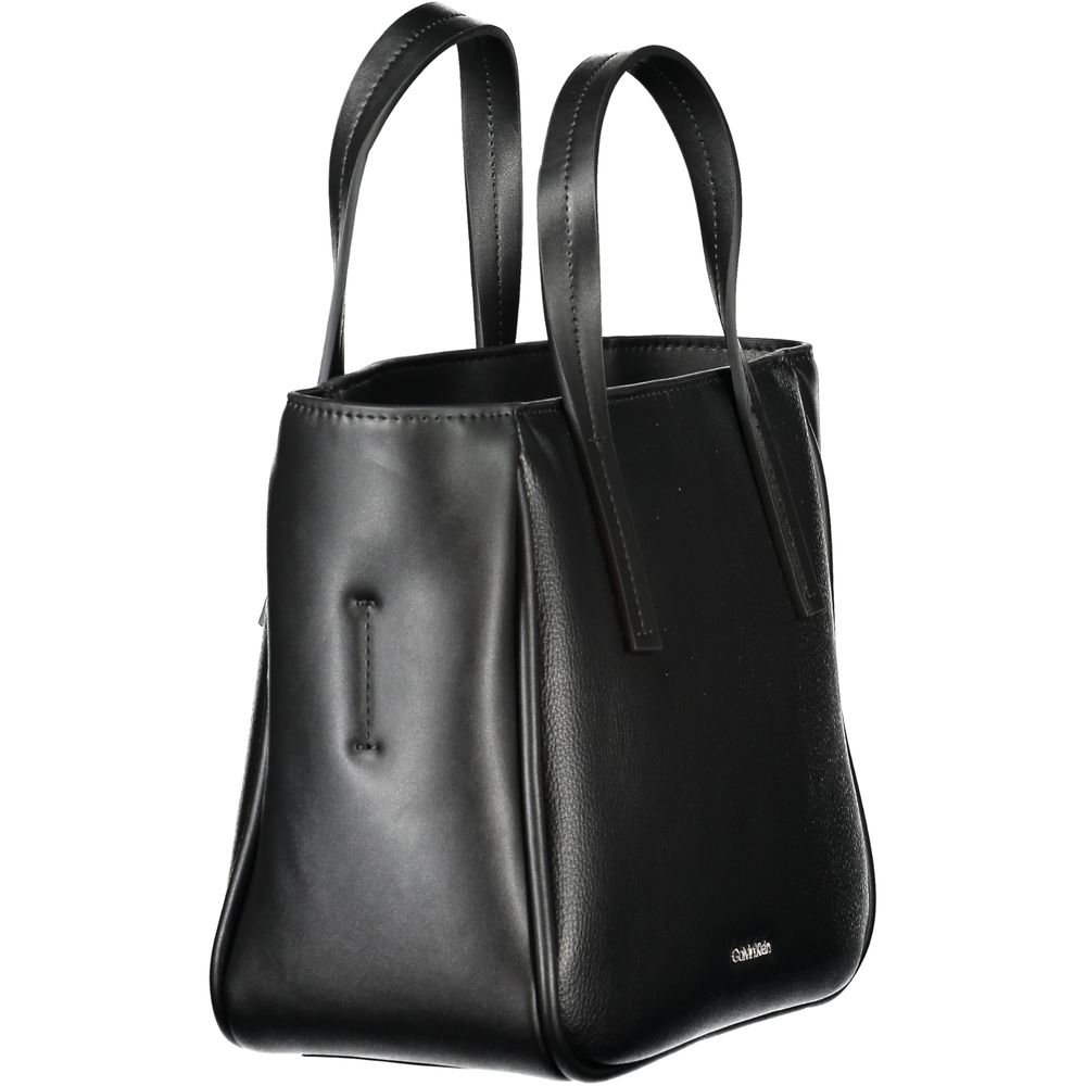 Damenhandtasche aus schwarzem Polyethylen