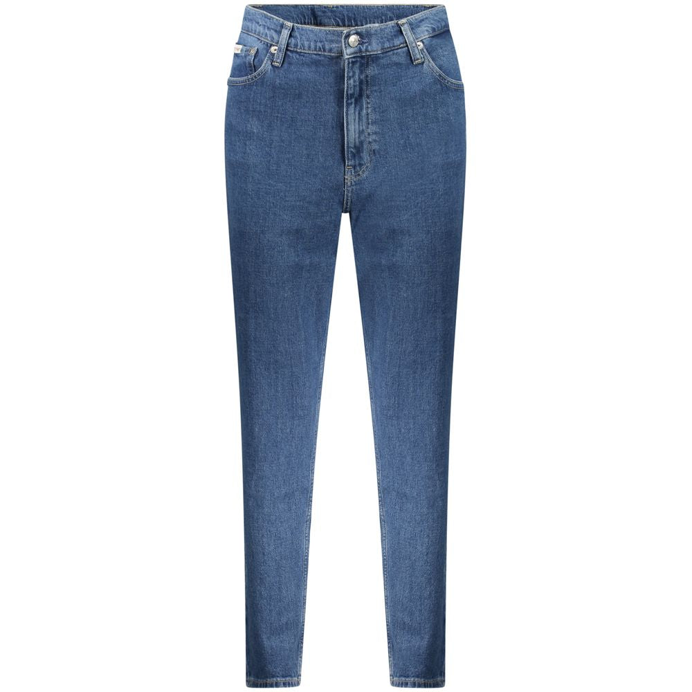 Blaue Damenjeans aus Baumwolle