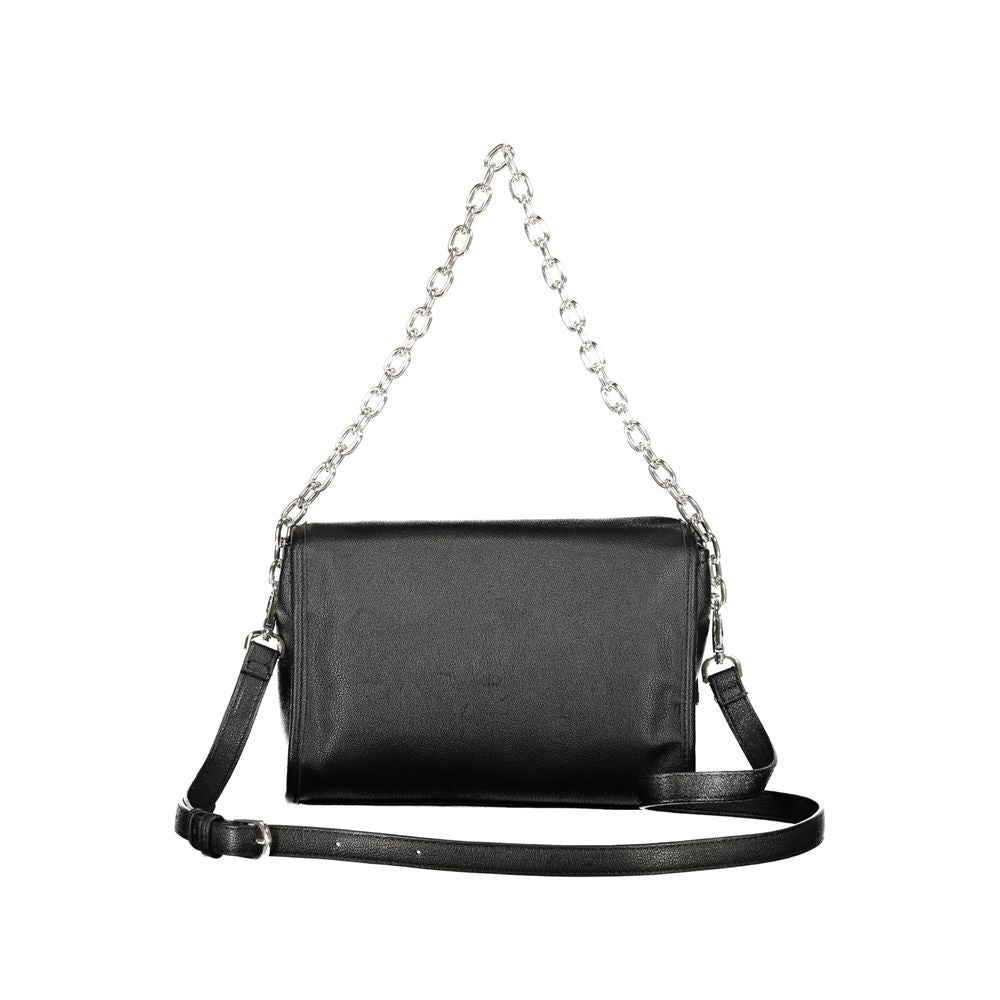 Schwarze Damenhandtasche aus Polyurethan