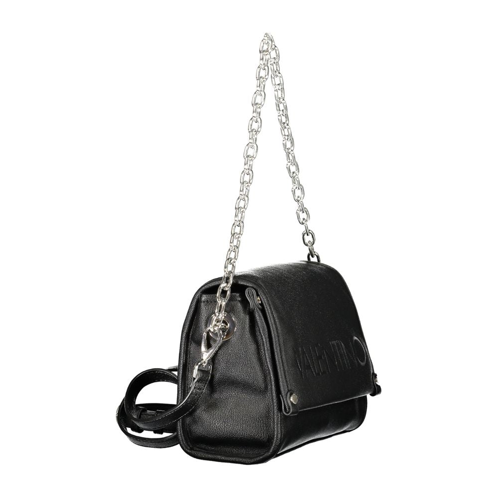 Schwarze Damenhandtasche aus Polyurethan