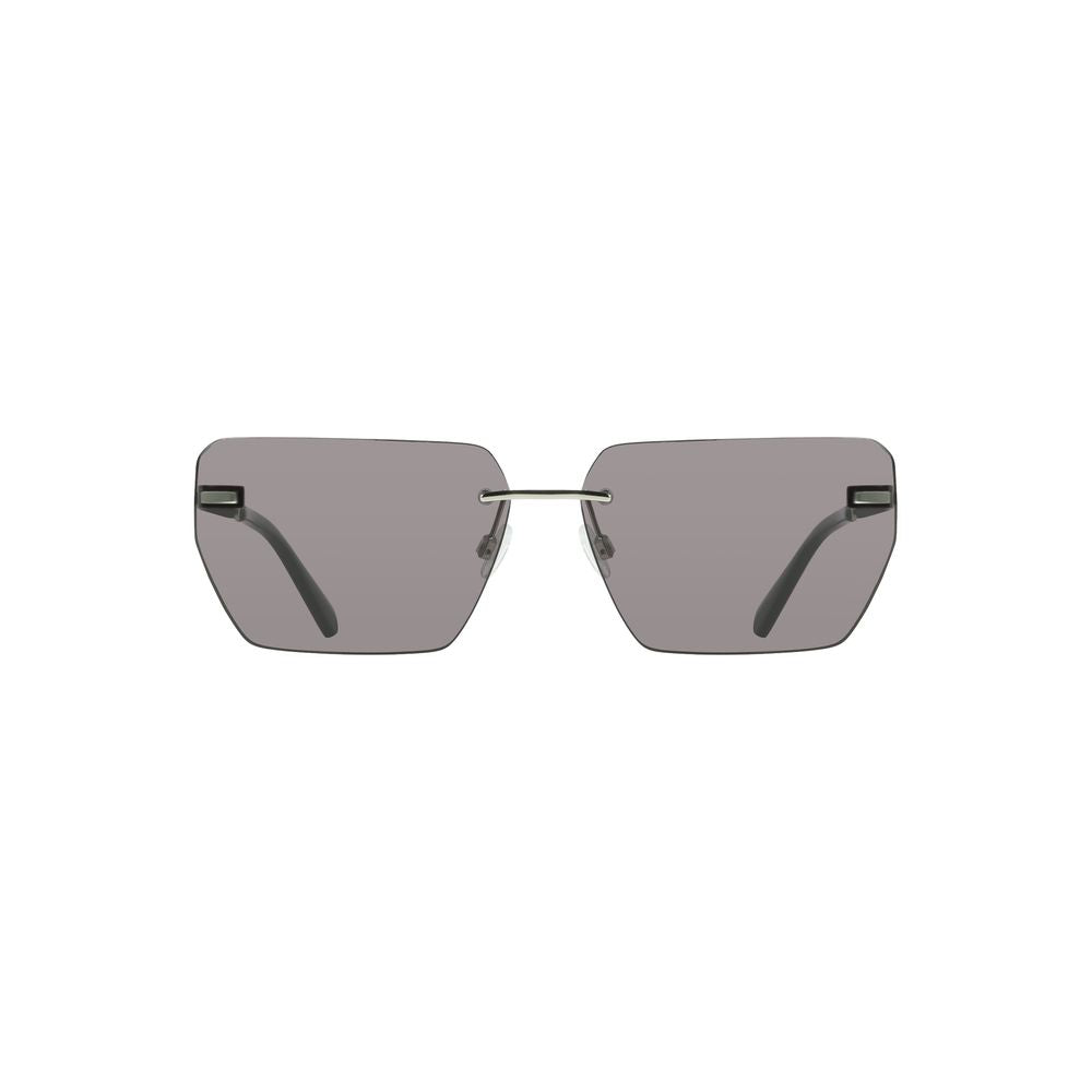 Herrensonnenbrille Silber Metall