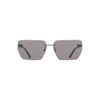 Herrensonnenbrille Silber Metall