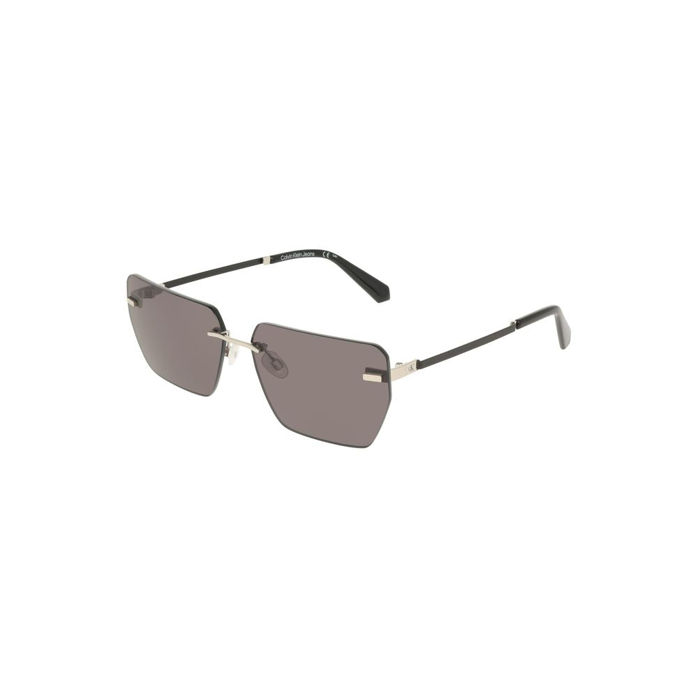Herrensonnenbrille Silber Metall