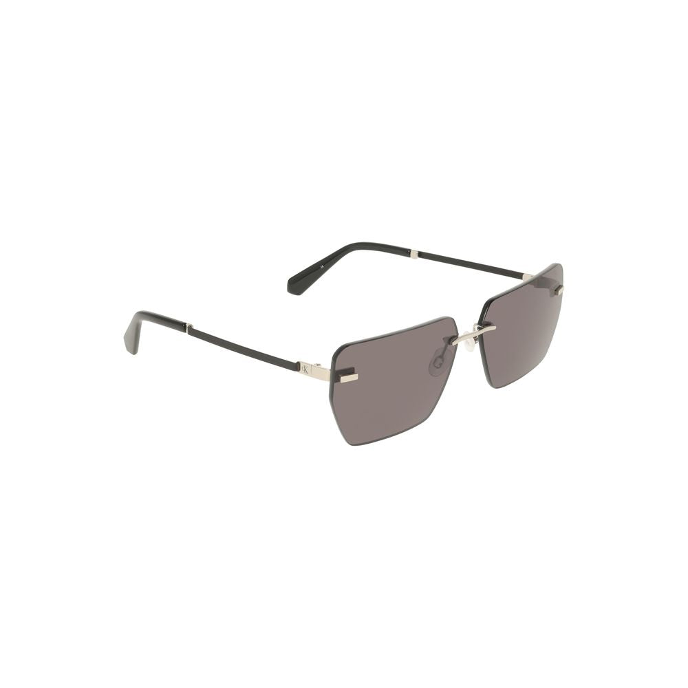 Herrensonnenbrille Silber Metall