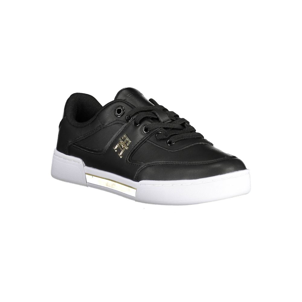 Schwarze Polyester Damen Sneaker
