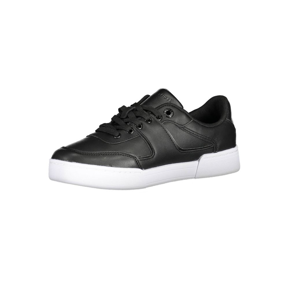 Schwarze Polyester Damen Sneaker