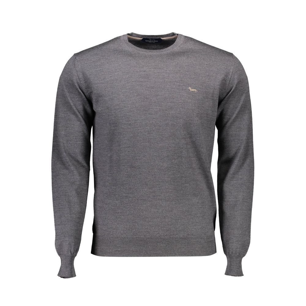 Herrenpullover aus grauer Wolle