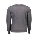 Herrenpullover aus grauer Wolle