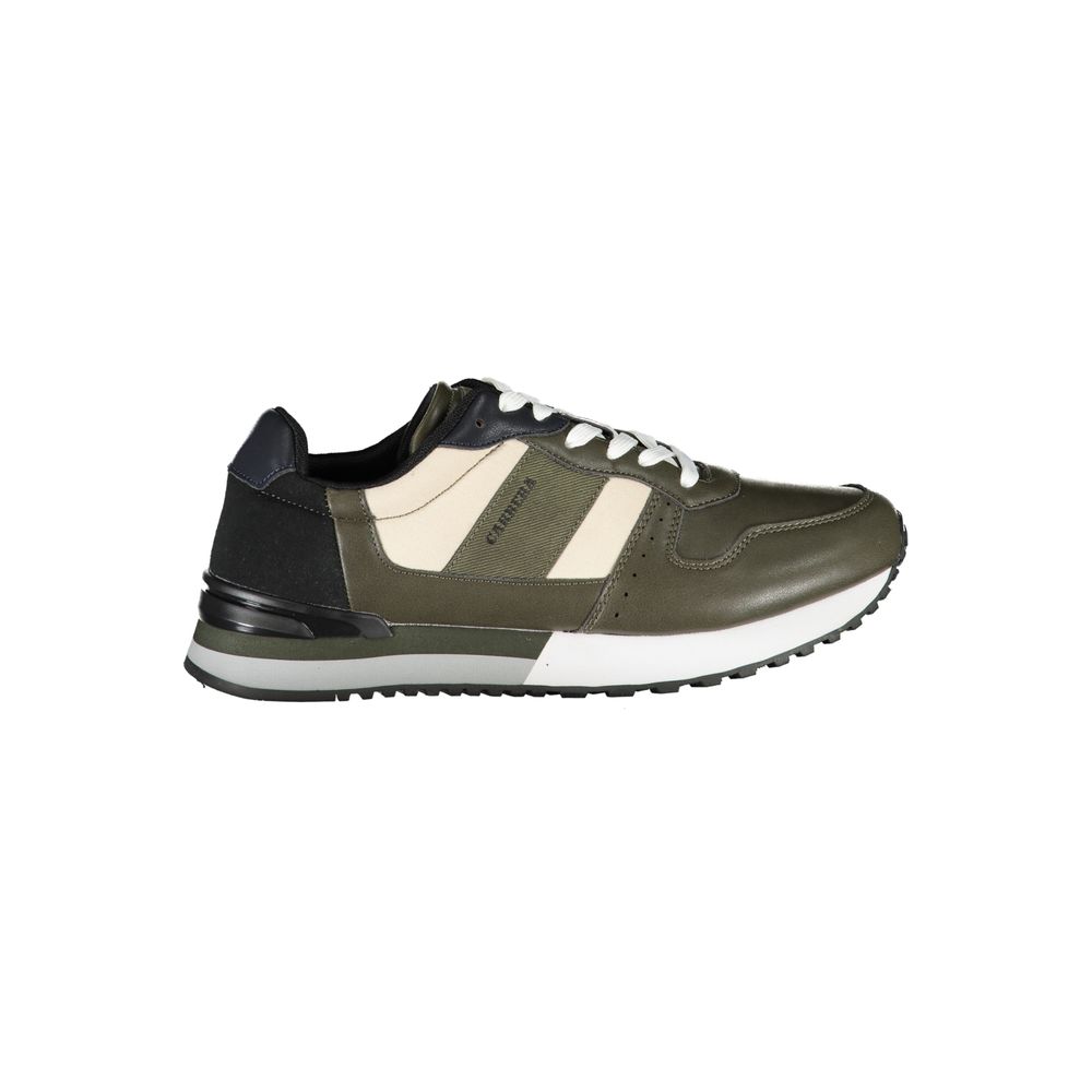 Green Polyester Men's Sneaker