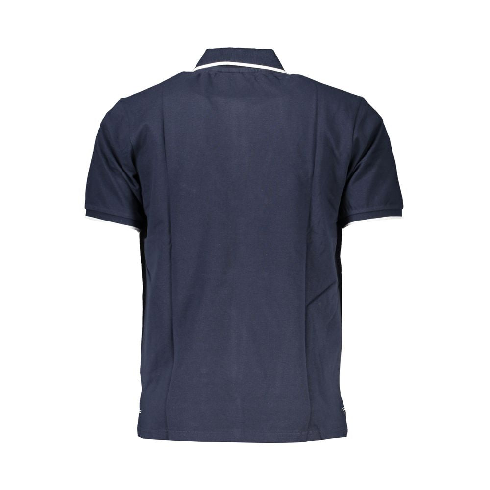 Blaues Herren-Poloshirt aus Baumwolle