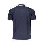 Blaues Herren-Poloshirt aus Baumwolle
