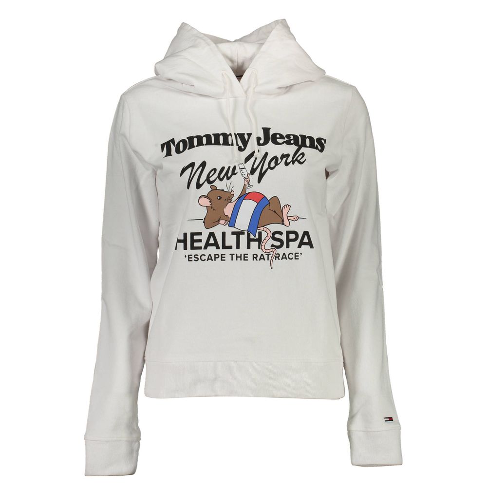 Bianco Cotton Women Hoodie