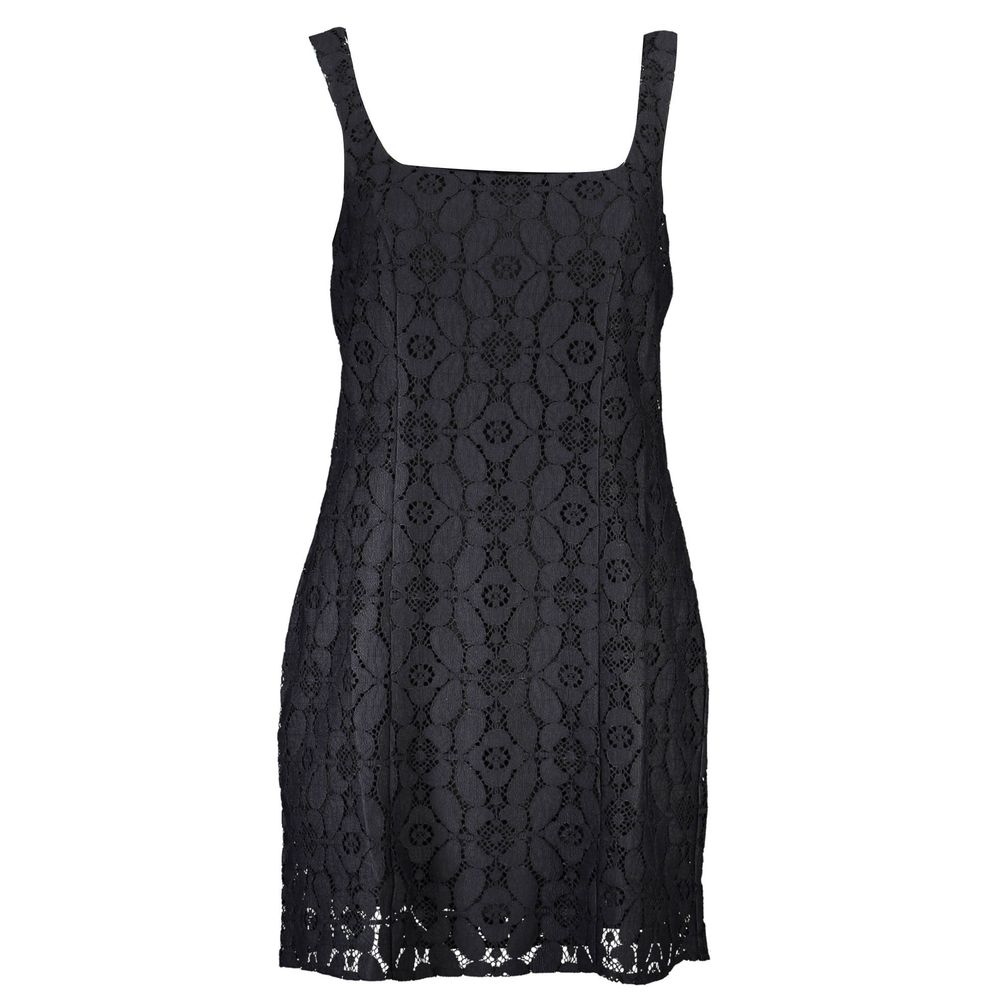 Schwarzes Damenkleid aus Polyester