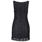 Schwarzes Damenkleid aus Polyester