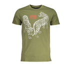 Grünes Baumwoll-Herren-T-Shirt