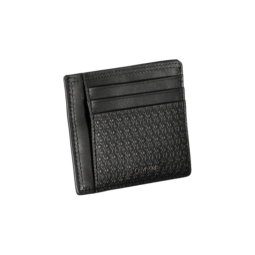 Elegante schwarze Ledergeldbörse mit Kartenhalter