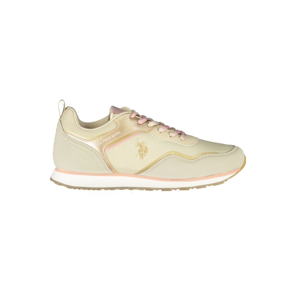 Beige Polyurethan Damen-Sneaker