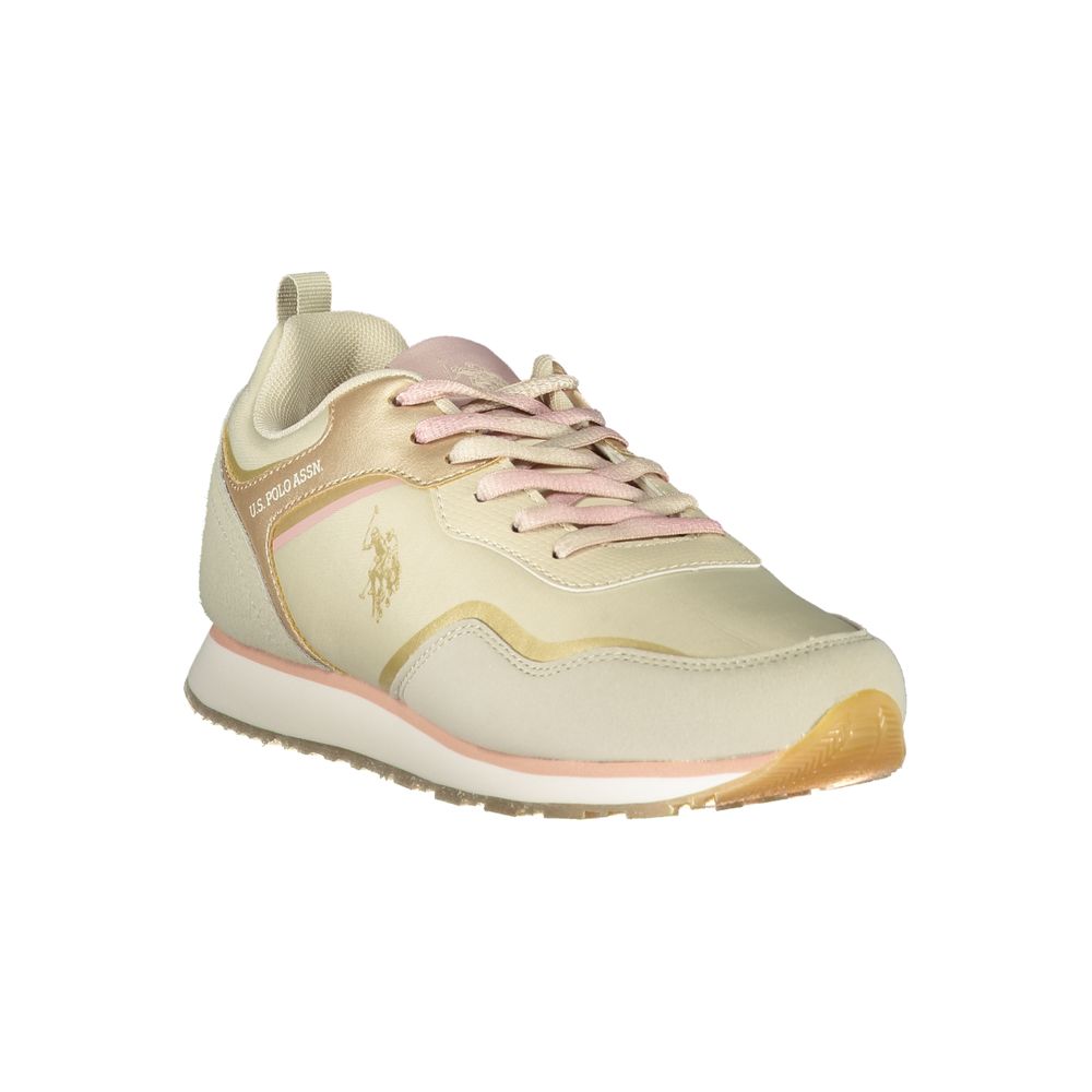 Beige Polyurethan Damen-Sneaker