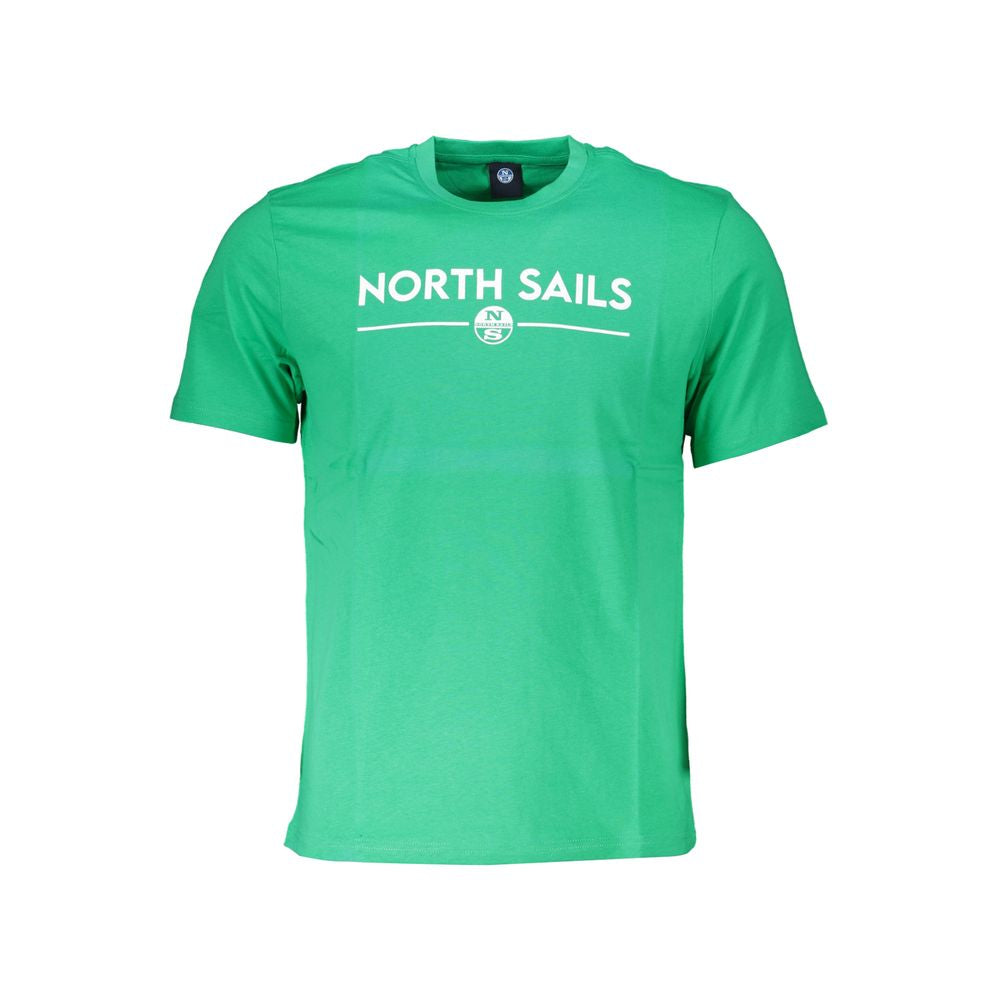 Grünes Baumwoll-Herren-T-Shirt