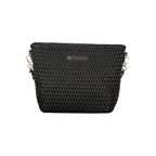 Schwarze Damen-Handtasche aus Polyurethan mit abnehmbarem Schultergriff