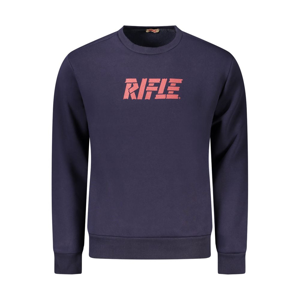 Blauer Baumwollpullover für Herren