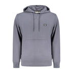 Blue Cotton Men's Hooded Sweatshirt