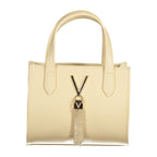 Beige Polyurethane Womens Bag