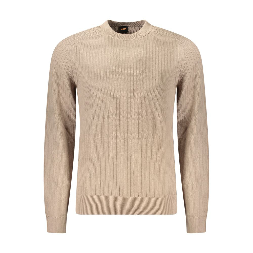 Maglione da uomo in cotone beige