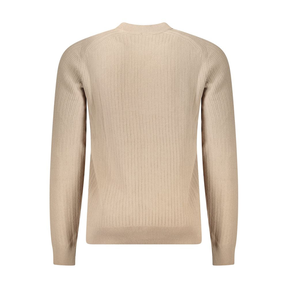 Maglione da uomo in cotone beige