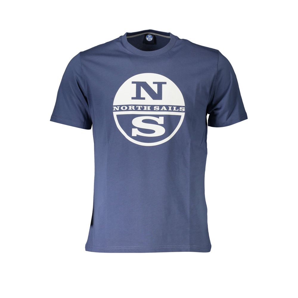 Blue Cotton Men's T-Shirt