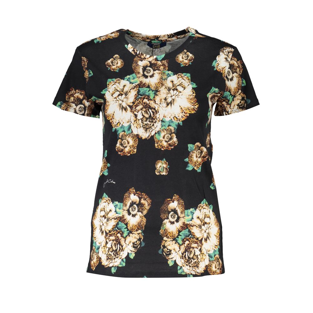 Black Cotton Women's T-Shirt