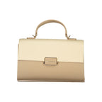 Beige Polyurethane Women's Bag