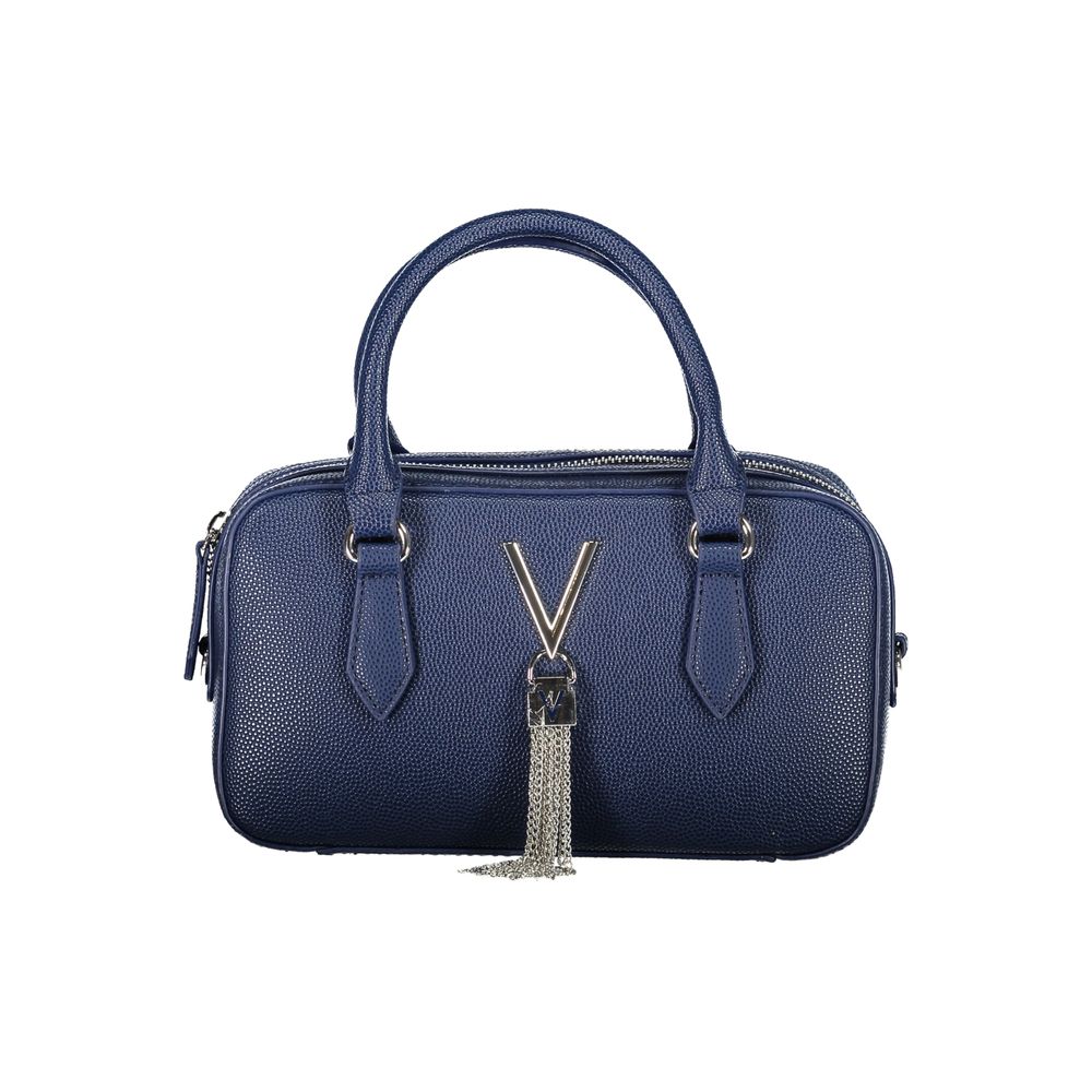 Damenhandtasche aus blauem Polyurethan