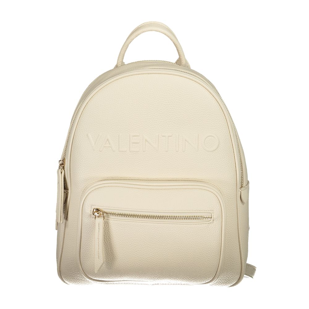 Beige Polyurethane Women's Backpack