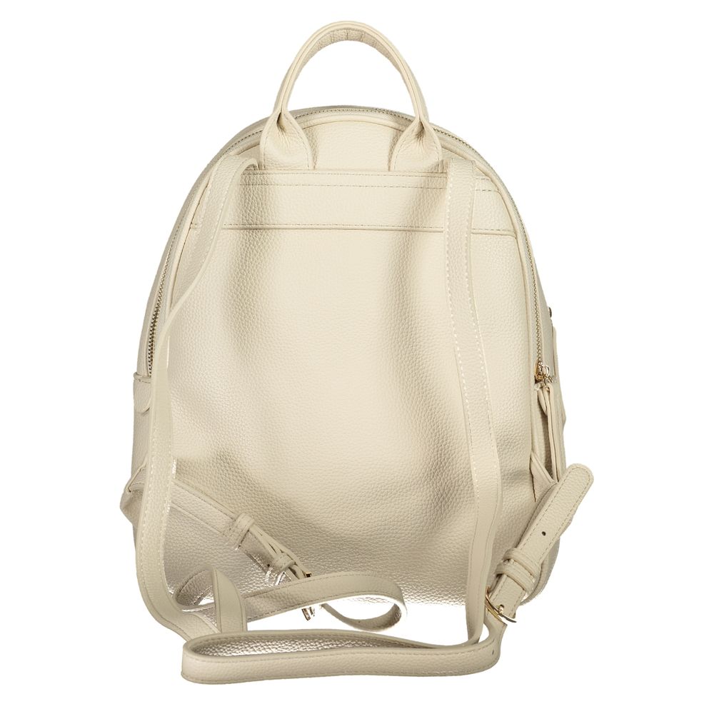 Beige Polyurethane Women's Backpack