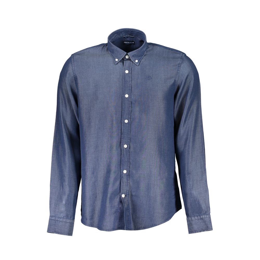 Blaues Herrenhemd aus Lyocell