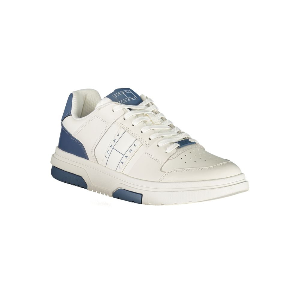 White Polyurethane Men's Sneaker