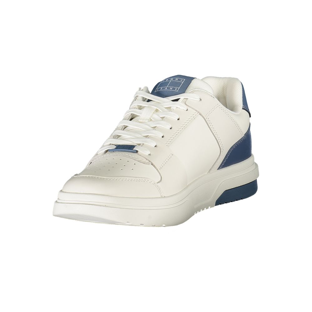 White Polyurethane Men's Sneaker